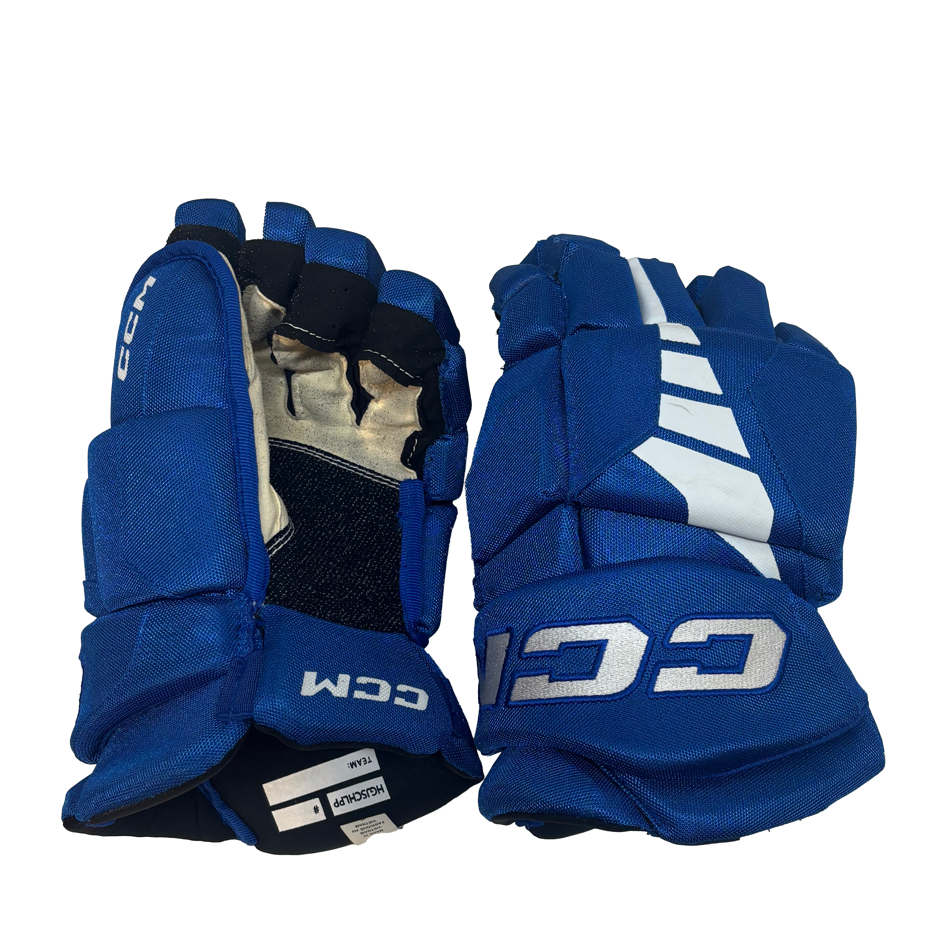 CCM HGJSPP - Gant de hockey Pro Stock d'occasion (bleu)